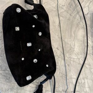 Veronica Beard Black Crossbody Bag with Silver Accents